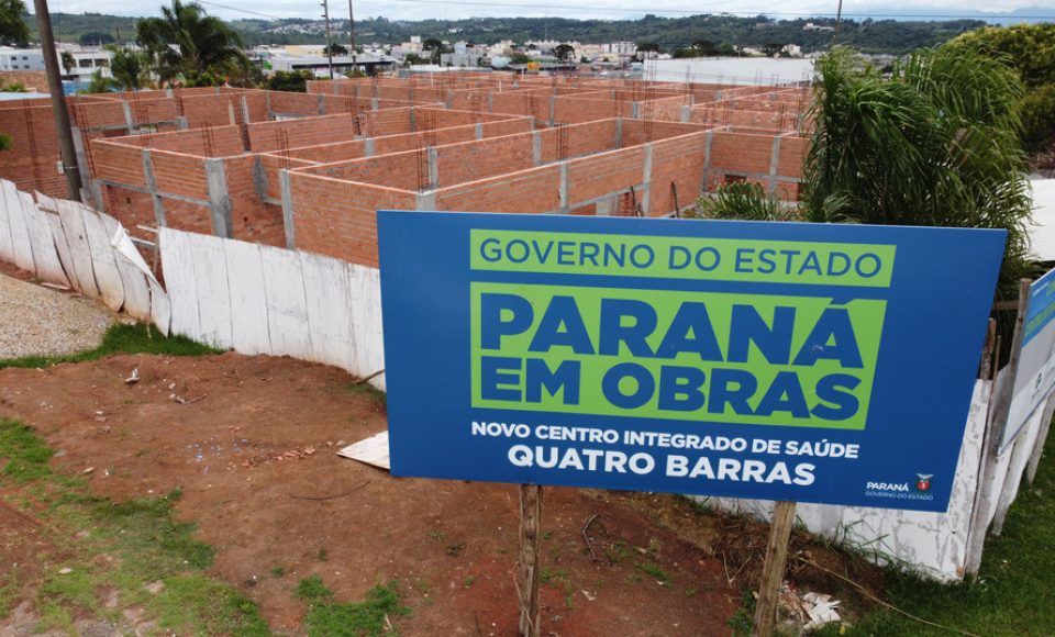 Obra do Centro Integrado de Saude em Quatro Barras. 05/01/2021 - Foto: Geraldo Bubniak/AEN