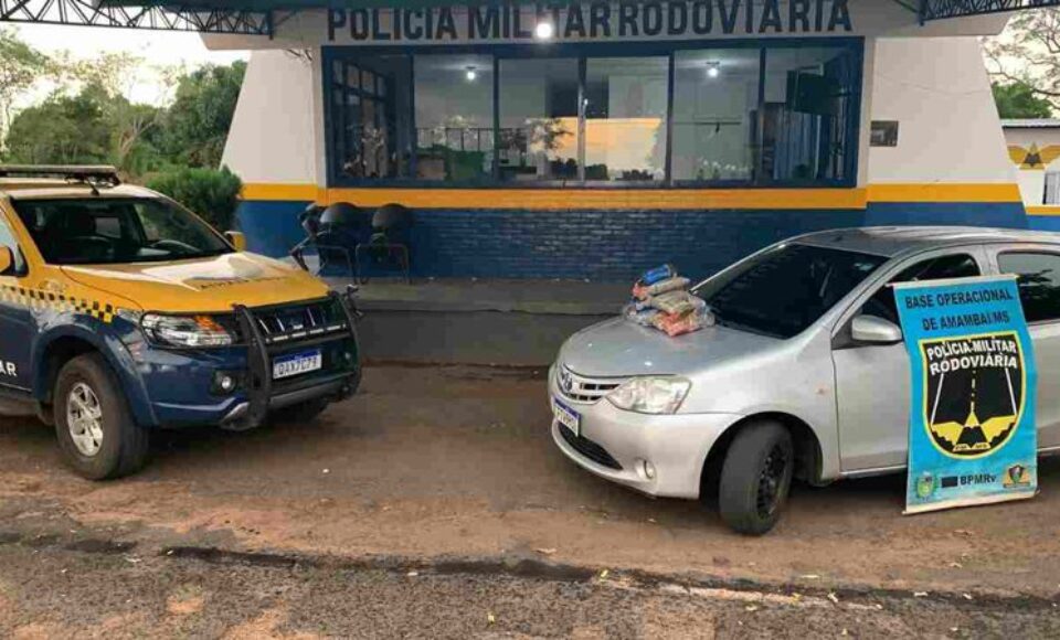 Maconha foi apreendida em Amambai pela Polícia Militar Rodoviária - Divulgação