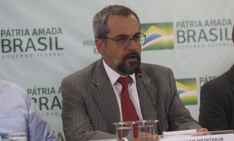 O ministro da Educação, Abraham Weintraub, durante apresentação do Plano de Transformação Digital do MEC.
