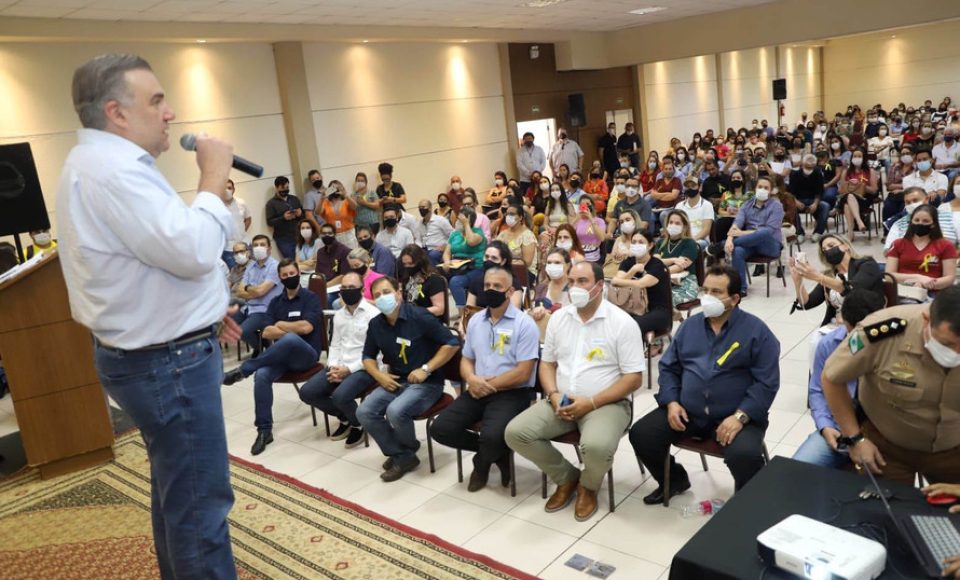 A Secretaria de Estado da Justiça, Família e Trabalho realizou nesta quinta-feira (16), em Umuarama (Noroeste), mais uma etapa do Programa de Interiorização. No evento, o secretário Ney Leprevost explicou o objetivo da ação, que é aprofundar a integração da Pasta com gestores e entidades municipais da região. -  Umuarama, 16/09/2021  -  Foto: SEJUF