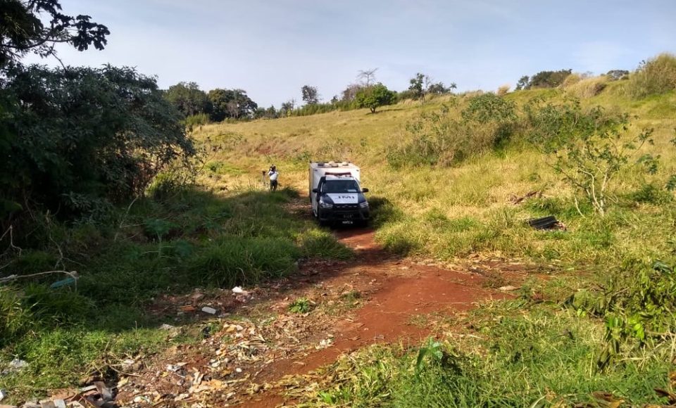 Corpo de criança foi encontrado em um fundo de vale, em Londrina — Foto: PM/Divulgação