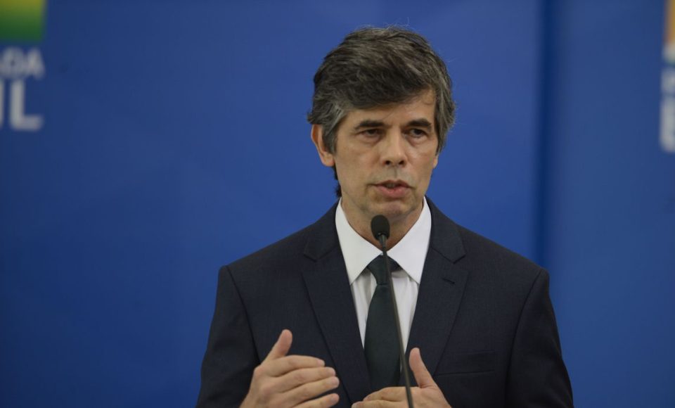 O ministro da Saúde, Nelson Teich,  durante solenidade de posse no Palácio do Planalto