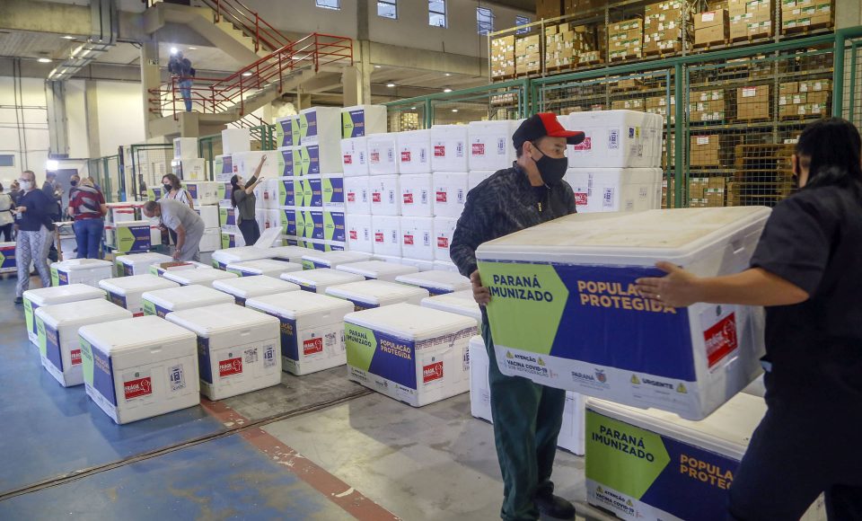 Paraná imunizado, distrubuição das vacinas para regionais de saúde no Cemepar
Foto: Gilson Abreu/AEN
19.01.2021