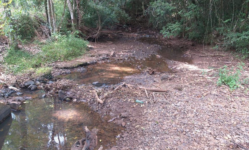 Rio Girau, em Dois Vizinhos, está com vazão de 60%  -  Dois Vizinhos, 18/02/2022