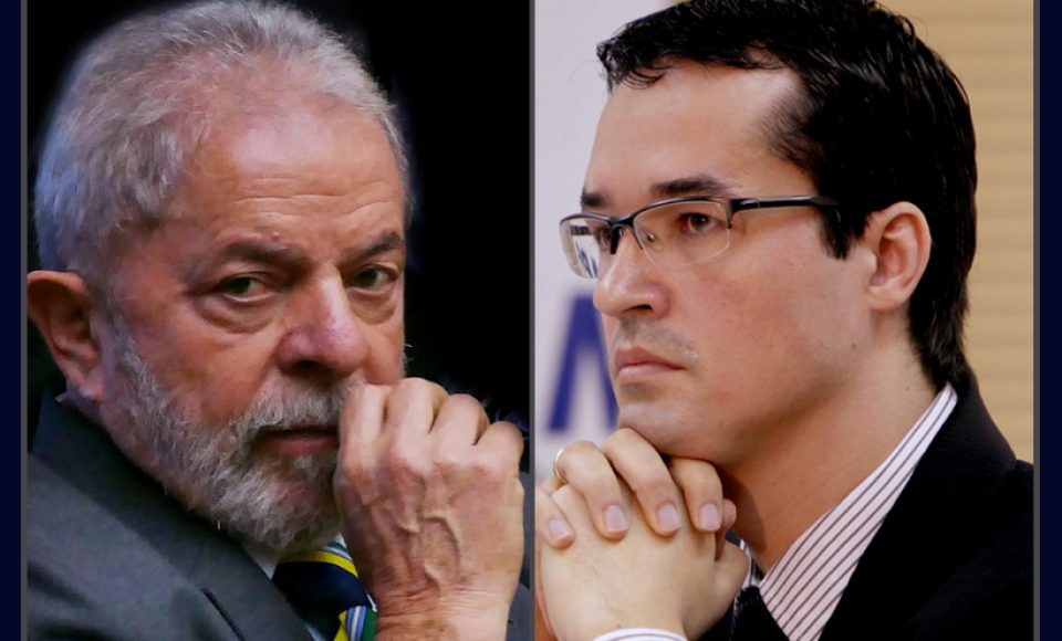 O ex-presidente Lula e o procurador Deltan Dallagnol.