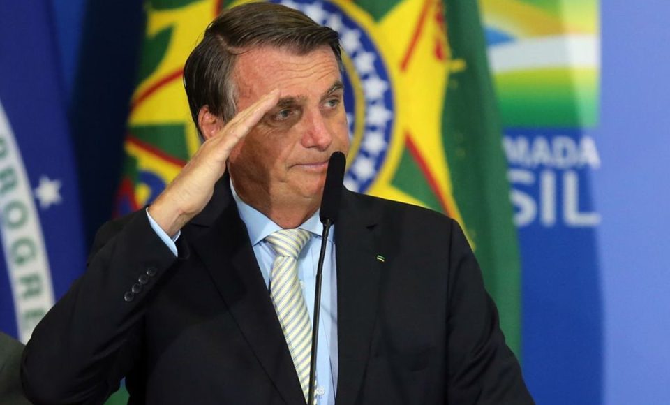 Presidente Jair Bolsonaro durante cerimônia de posse do Ministro de Estado da Cidadania, Joao Roma, e do Ministro de Estado Chefe da Secretaria-Geral da Presidência da República, Onix Lorenzoni e sanção da Lei da Autonomia do Banco Central