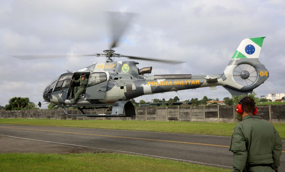 Governo do Paraná envia helicóptero do Batalhão de Operações Aéreas (BPMOA)  para auxiliar nas buscas de pessoas desaparecidas em Brumadinho  -  Curitiba, 03/02/2019  -  Foto: Jaelson Lucas/ANPr