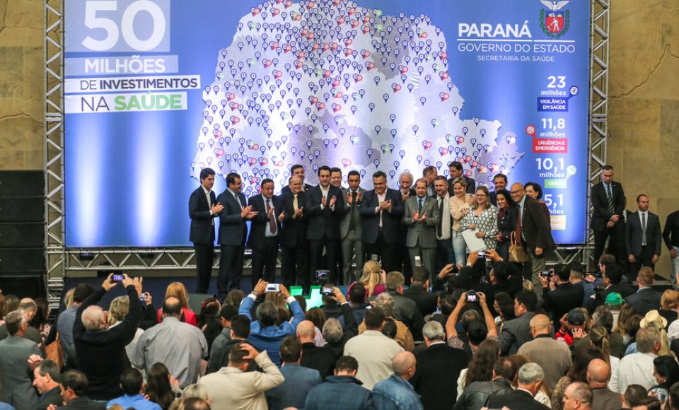 O governador Carlos Massa Ratinho Junior anuncia nesta segunda-feira (21) a liberação de R$ 50 milhões para ações da área da saúde.   Curitiba, 21/10/2019 - Foto: Geraldo Bubniak/AEN