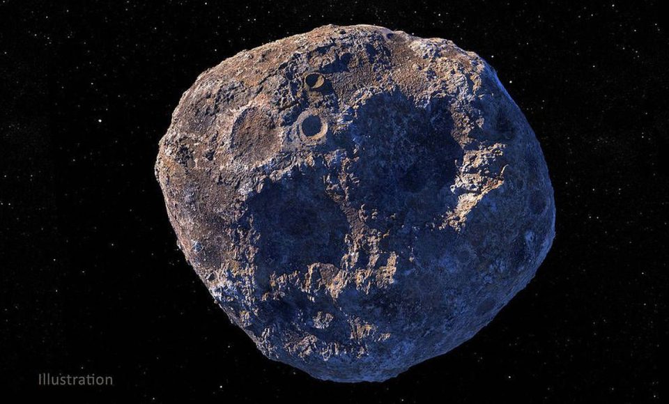 Ilustração Asteroid Psyche