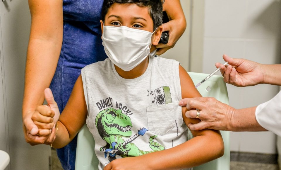 Vacinação das crianças em Santa Terezinha de Itaipu